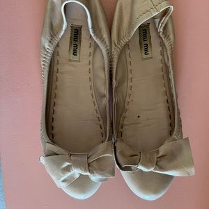 Miu Miu ballerinas, flat 7,5 almost new NUDE